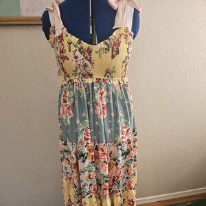 beautiful floral tiered maxi